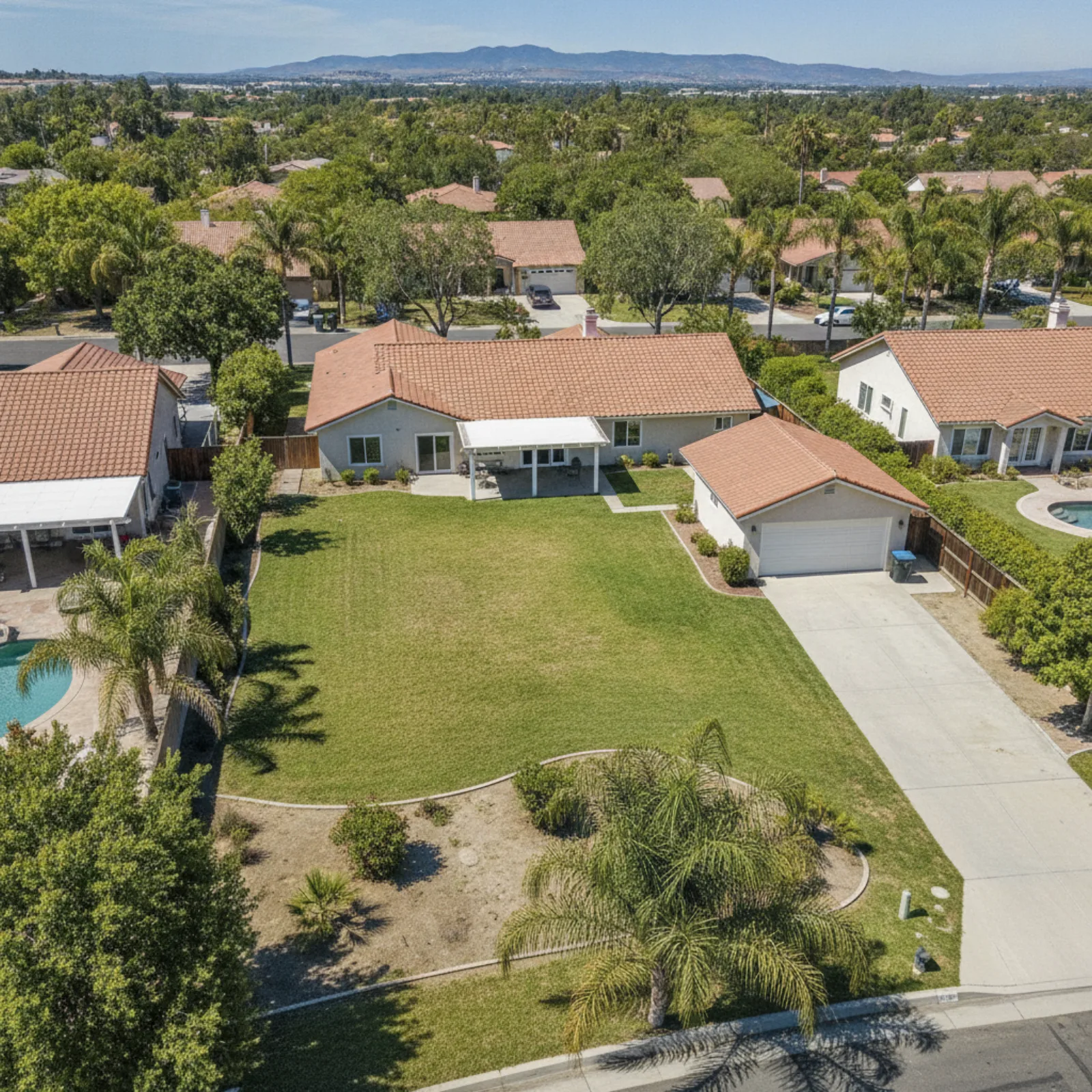 San Diego County residential lot with a backyard ready for ADU construction planning